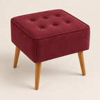 Puff Decorativo Quadrado Capitonê Marsala