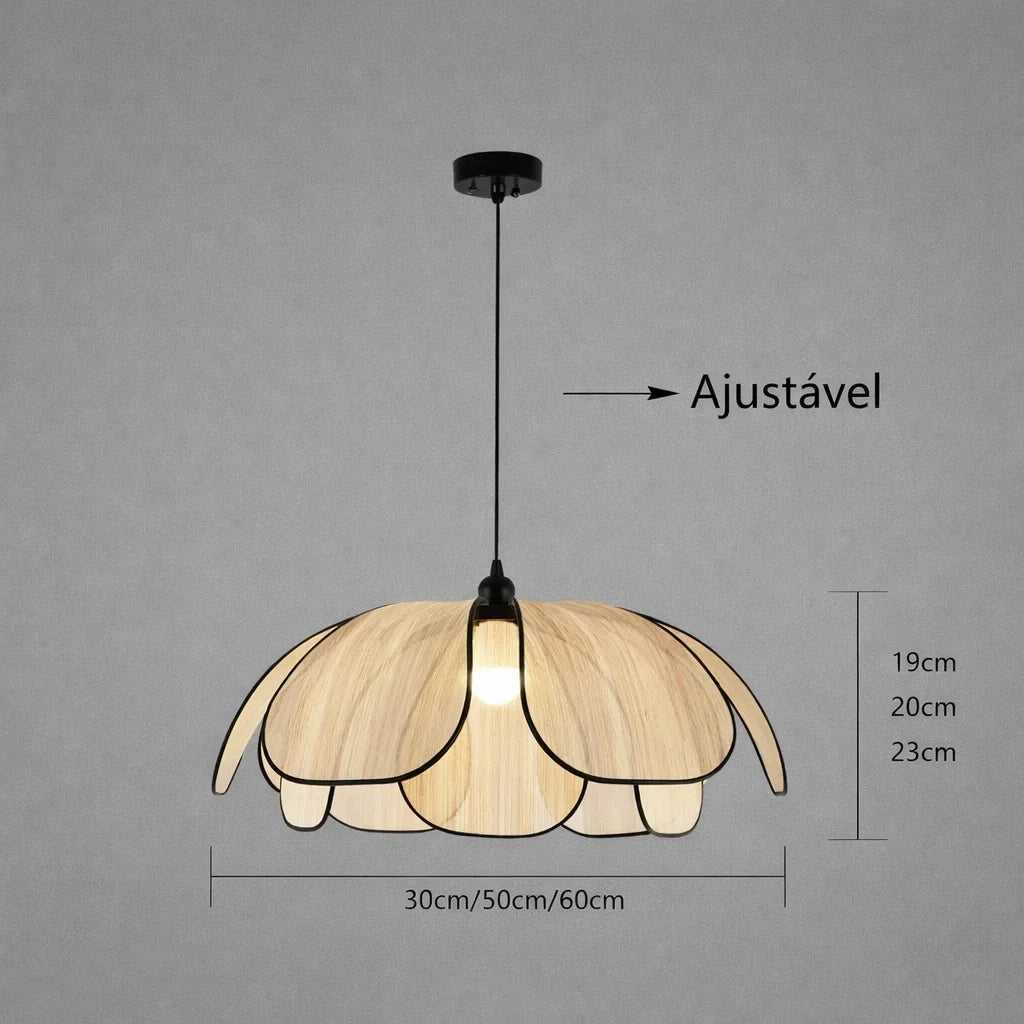 Lustre Boho LED Altura Ajustável