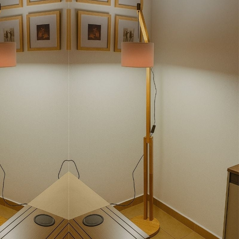 Luminária de chão articulada com cúpula — foto 8